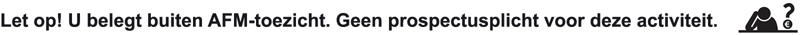 Geen prospectusplicht